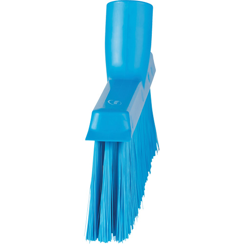 Dustpan Broom with Angled Thread, Medium Bristles, 10", Polyester, Blue Southpoint Industrial Supply