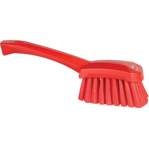 Brosse &agrave; r&eacute;curer avec manche court, Soies Doux, Longueur de 10-1/2", Rouge Southpoint Industrial Supply