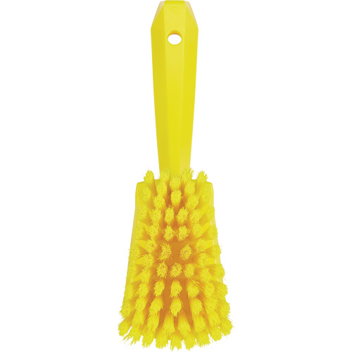 Brosse &agrave; r&eacute;curer avec manche court, Soies Doux, Longueur de 10-1/2", Jaune Southpoint Industrial Supply