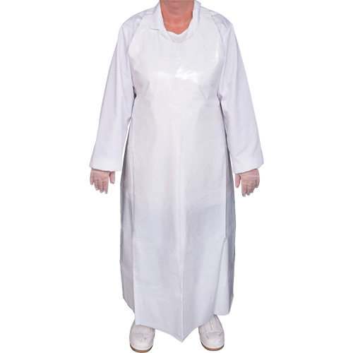 Tablier Top Dog de 6 mil, Polyur&eacute;thane, 50" lo x Blanc Southpoint Industrial Supply
