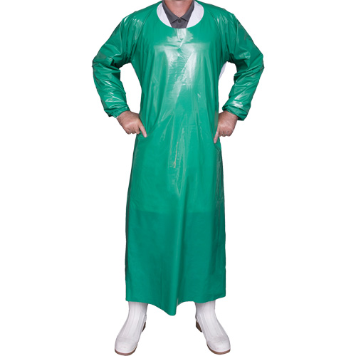 Top Dog 6 Mil. Gown, X-Large, Green, Polyurethane Southpoint Industrial Supply
