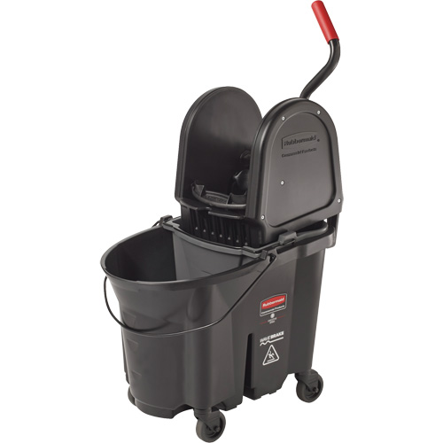 Wavebrake&reg; Bucket & Wringer, Down Press, 8.75 US Gal.(35 Quart), Black Southpoint Industrial Supply