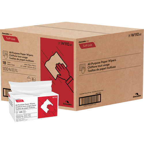 Essuie-tout en papier surgissant &agrave; pli simple Pro Tuff-Job, Tout usage, 10-1/4" lo x 8" la Southpoint Industrial Supply