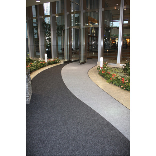 Supreme Knob Entrance Matting, Wiper/Scraper, 13-5/12' x 75-1/2' x 7/16", Charcoal Southpoint Industrial Supply