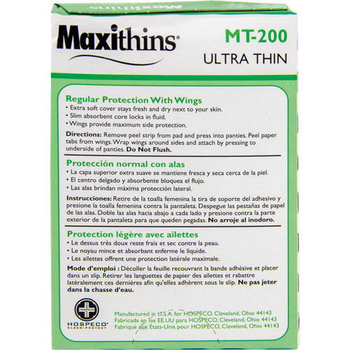 Maxithins&reg; Maxi Pad Ultra Thin with Wings Southpoint Industrial Supply