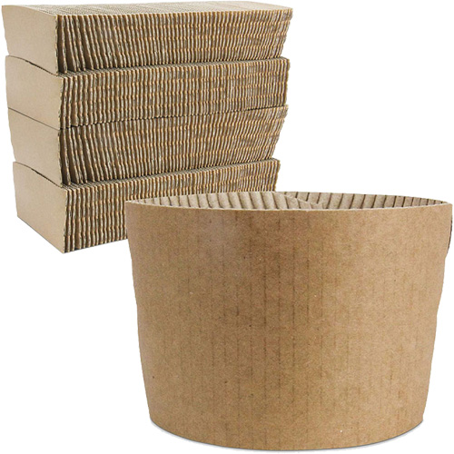 Kraft Coffee Cup Sleeves, Paper, 12 oz. - 20 oz., Brown Southpoint Industrial Supply