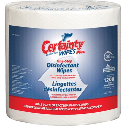 Plus Disinfectant Wipes, 8" x 6", 1200 Count Southpoint Industrial Supply