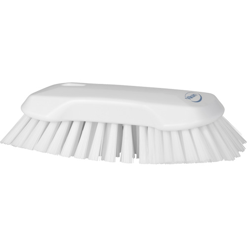Hand Brush, Extra Stiff Bristles, 9-1/10" Long, White Southpoint Industrial Supply