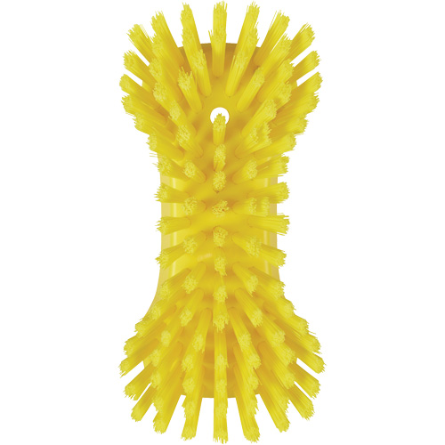 Hand Brush, Extra Stiff Bristles, 9-1/10" Long, Yellow Southpoint Industrial Supply