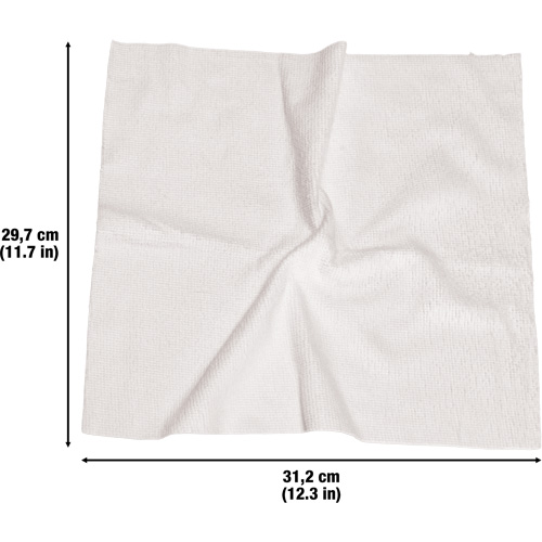 Chiffons lavables pour le nettoyage, Microfibre, Blanc Southpoint Industrial Supply