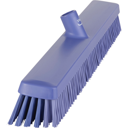 Heavy-Duty Push Broom, Fine/Stiff Bristles, 24", Purple Southpoint Industrial Supply