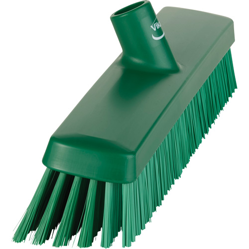 Push Broom Head, Fine/Stiff Bristles, 16-1/2", Polyester/Polypropylene, Green Southpoint Industrial Supply