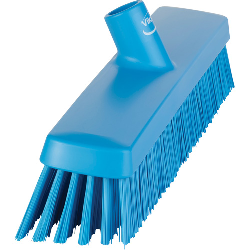 Push Broom Head, Fine/Stiff Bristles, 16-1/2", Polyester/Polypropylene, Blue Southpoint Industrial Supply