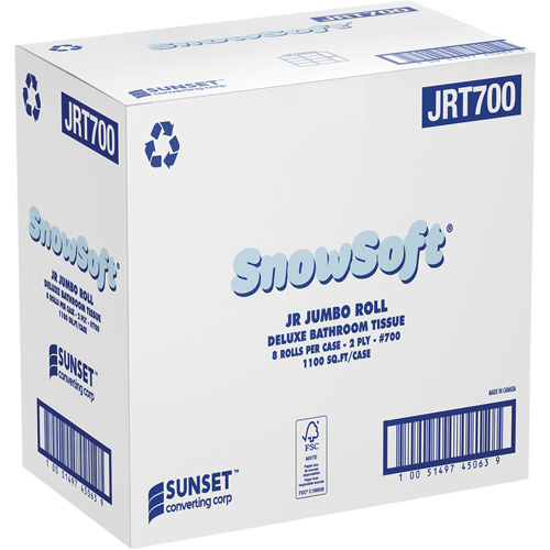 Snowsoft Deluxe Bathroom Tissue, Jumbo Roll, 2 Ply, White Southpoint Industrial Supply