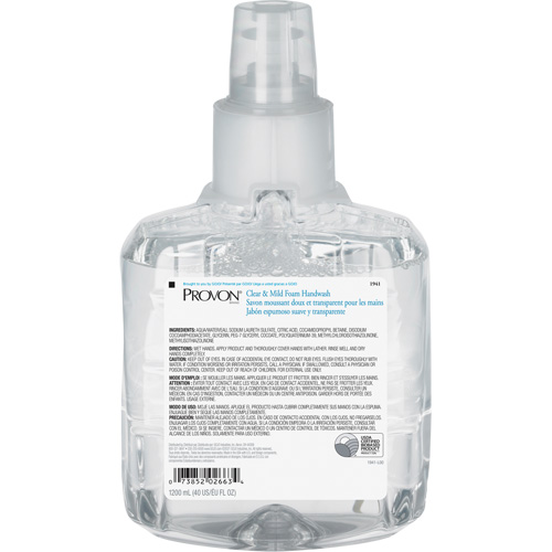 Provon&reg; Clear & Mild Hand Soap, Foam, 1200 ml, Unscented Southpoint Industrial Supply