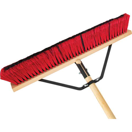 Balai-brosse &agrave; manche renforc&eacute;, 24", Moyen, Soies PVC Southpoint Industrial Supply