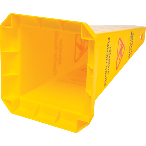 Wet Floor Safety Cone, Bilingual with Pictogram Southpoint Industrial Supply