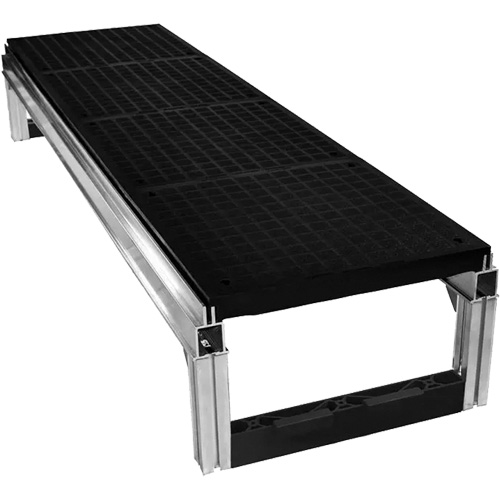 Trousse de plateforme de travail modulaire en aluminium lisse FOUNDATION, 18" la x 72" pr, Capacit&eacute; de 400 lb, Enti&egrave;rement soud&eacute; Southpoint Industrial Supply
