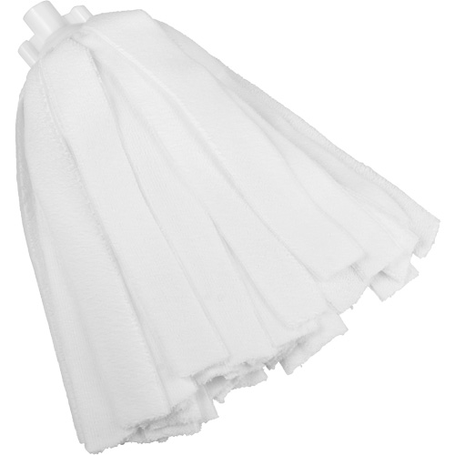 Socket Mop, White, Microfibre, Cut Style Southpoint Industrial Supply