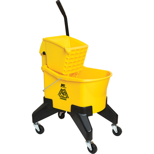 Seau & essoreuse pour vadrouille Grizzly, Pression vers le bas, 8 gal. US (32 pintes), Jaune Southpoint Industrial Supply