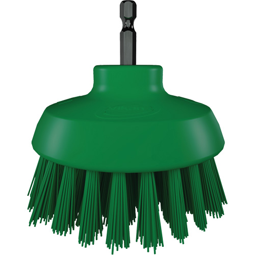 Brosse ronde HyDrive pour perceuse, Soies Tr&egrave;s ferme, Longueur de 3-1/10", Vert Southpoint Industrial Supply