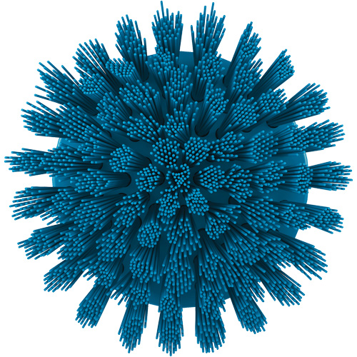 Brosse ronde HyDrive pour perceuse, Soies Tr&egrave;s ferme, Longueur de 3-1/10", Bleu Southpoint Industrial Supply