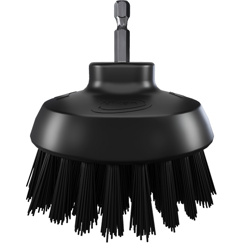 Brosse ronde HyDrive pour perceuse, Soies Tr&egrave;s ferme, Longueur de 3-1/10", Noir Southpoint Industrial Supply