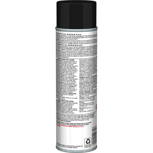 Nettoyant pour pi&egrave;ces de freins Pro Line avec tr&egrave;s faible teneur en COV, Canette a&eacute;rosol Southpoint Industrial Supply