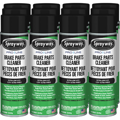 Nettoyant pour pi&egrave;ces de freins Pro Line avec tr&egrave;s faible teneur en COV, Canette a&eacute;rosol Southpoint Industrial Supply