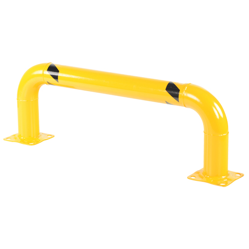 Garde-corps &agrave; profil bas pour rayonnages, 4' la x 1,4' h, Jaune Southpoint Industrial Supply