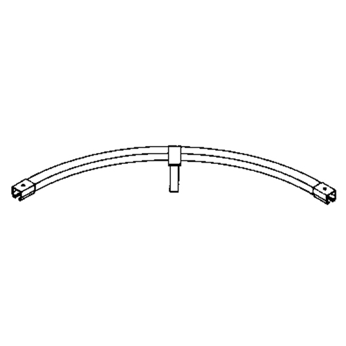 Floor Mounted 90° Curved Curtain Partition Track, 3' L Southpoint Industrial Supply