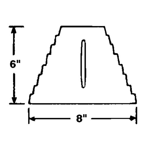 Wheel Chock, 9" x 8" x 6", Black Southpoint Industrial Supply