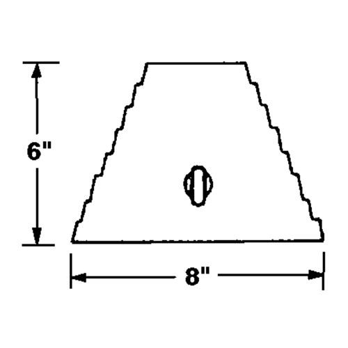 Wheel Chock, 9" x 8" x 6", Black Southpoint Industrial Supply