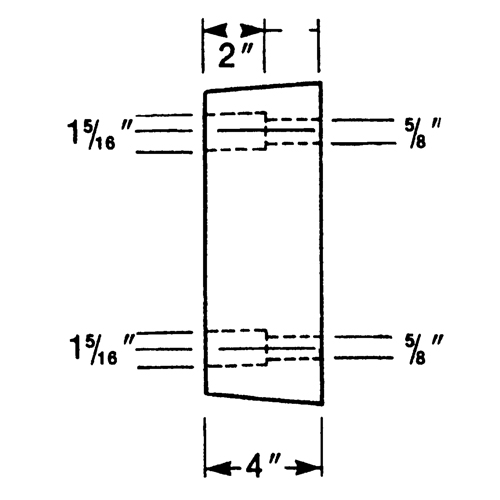 Butoirs de quai en caoutchouc moul&eacute;s, Caoutchouc, 13" la x 4" p x 12" h Southpoint Industrial Supply