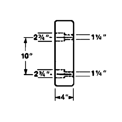 Butoirs de quai en caoutchouc moul&eacute;s, Caoutchouc, 18" la x 4" p x 18" h Southpoint Industrial Supply