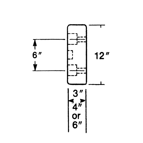 Butoirs de quai en caoutchouc moul&eacute;s, Caoutchouc, 30" la x 4" p x 10" h Southpoint Industrial Supply