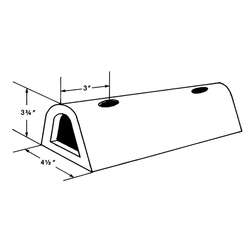 D&eacute;fenses de quai en caoutchouc refoul&eacute;, Caoutchouc, 4-1/2" la x 12" lo x 3-3/4" p Southpoint Industrial Supply
