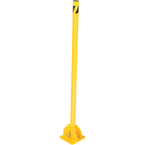 Fold-Down Bollards, Steel, 42" H x 1-3/4" W, Yellow Southpoint Industrial Supply