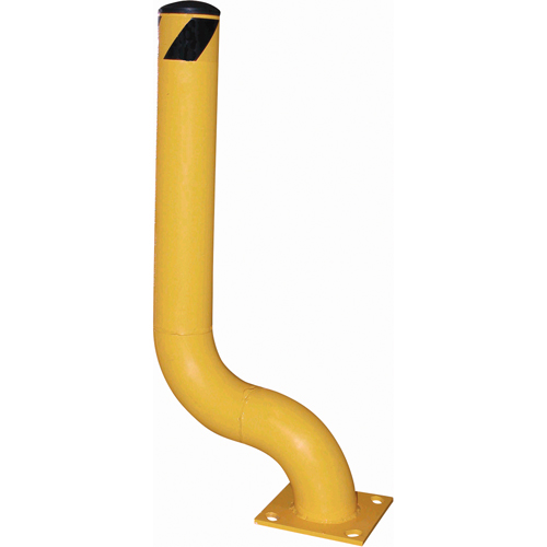 Offset Bollard, Steel, 48-1/8" H x 8" W, Yellow Southpoint Industrial Supply