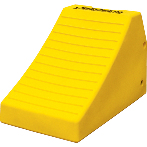 Heavy-Duty Wheel Chocks, Polyurethane, Safety Yellow, 14-1/2" W x 24-3/5" D x 16" H Southpoint Industrial Supply