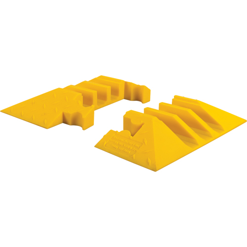 Yellow Jacket&reg; 3-Channel Heavy Duty Cable Protector - End Caps Southpoint Industrial Supply
