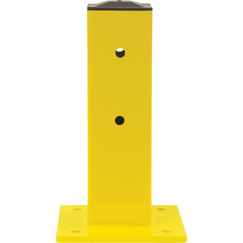 Poteau pour barri&egrave;re de s&eacute;curit&eacute;, Acier, 5" lo x 17" h, Jaune s&eacute;curit&eacute; OSHA Southpoint Industrial Supply
