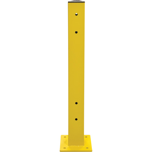 Double Guard Rail Post, Steel, 5" L x 44" H, Safety Yellow Southpoint Industrial Supply