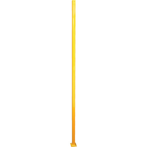 Adjustable Perimeter Guard In-Line Post, 4" W x 96" H, Yellow Southpoint Industrial Supply