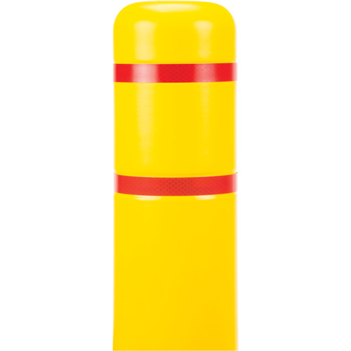 Polyethylene Bollard Cover, 4-1/2" Dia. x 52" L, Red/Yellow Southpoint Industrial Supply