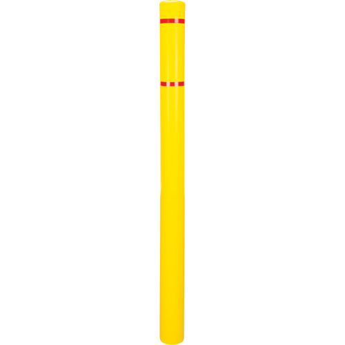 Polyethylene Bollard Cover, 4-1/2" Dia. x 64" L, Red/Yellow Southpoint Industrial Supply