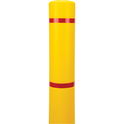 Polyethylene Bollard Cover, 4-1/2" Dia. x 64" L, Red/Yellow Southpoint Industrial Supply
