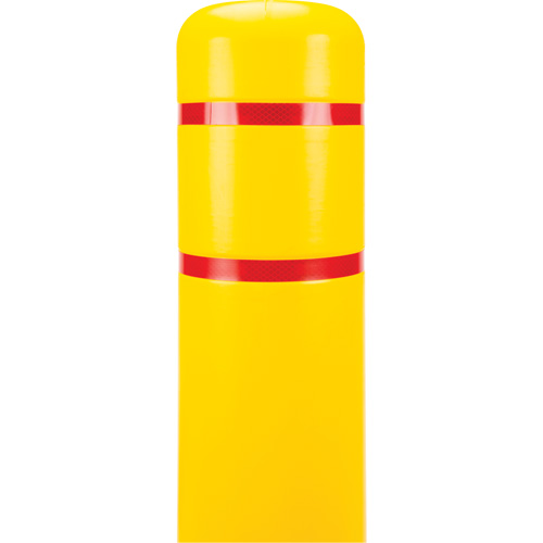 Capuchon en poly&eacute;thyl&egrave;ne pour borne de protection, 6-5/8" dia. x 60" l, Rouge/Jaune Southpoint Industrial Supply