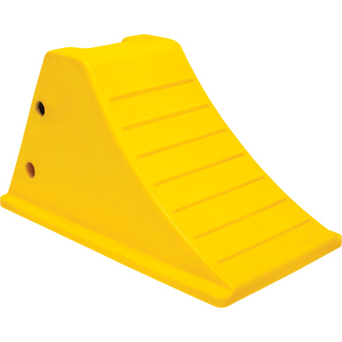 Cales de roue avec surface antid&eacute;rapante en aluminium, Polyur&eacute;thane, Jaune s&eacute;curit&eacute; OSHA, 11-1/4" la x 21" p x 12-1/4" h Southpoint Industrial Supply
