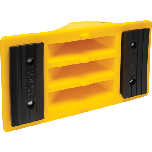 Wheel Chocks with Rubber Tread, Polyurethane, Yellow, 11-1/4" W x 21" D x 12-1/4" H Southpoint Industrial Supply
